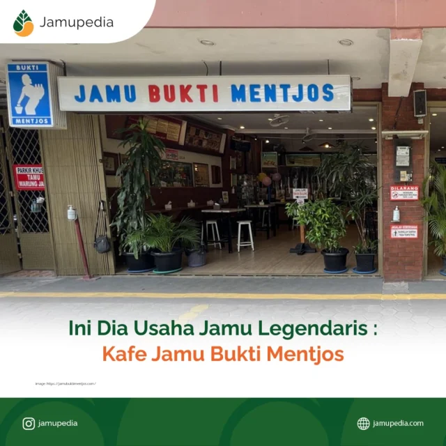 Awalnya jamu dijajakan dengan cara digendong, kemudian dijual dengan menaiki sepeda hingga kendaraan bermotor. Sekarang, seiring dengan perkembangan zaman jamu bertransformasi menjadi kafe yang lebih modern. Selain membuat jamu semakin modern di mata kaum kawula muda di era milenial ini, kedai jamu berbasis kafe juga menjadi pertanda bahwa jamu juga tak ketinggalan zaman. Jamu yang awalnya dianggap “kuno” hingga kini masih dinikmati oleh kalangan masyarakat. Salah satu kafe jamu legendaris yang ada di Indonesia adalah Kafe Jamu Bukti Mentjos, didirikan oleh Ong Siang Tjoen dan Tan Som Nio pada tahun 1940 yang kemudian pindah ke Jakarta Utara pada tahun 1950 tak membuat Jamu Bukti Mentjos kehilangan peminat jamu.

Baca kisah lengkap kafe Jamu Bukti Mentjos di website Jamupedia